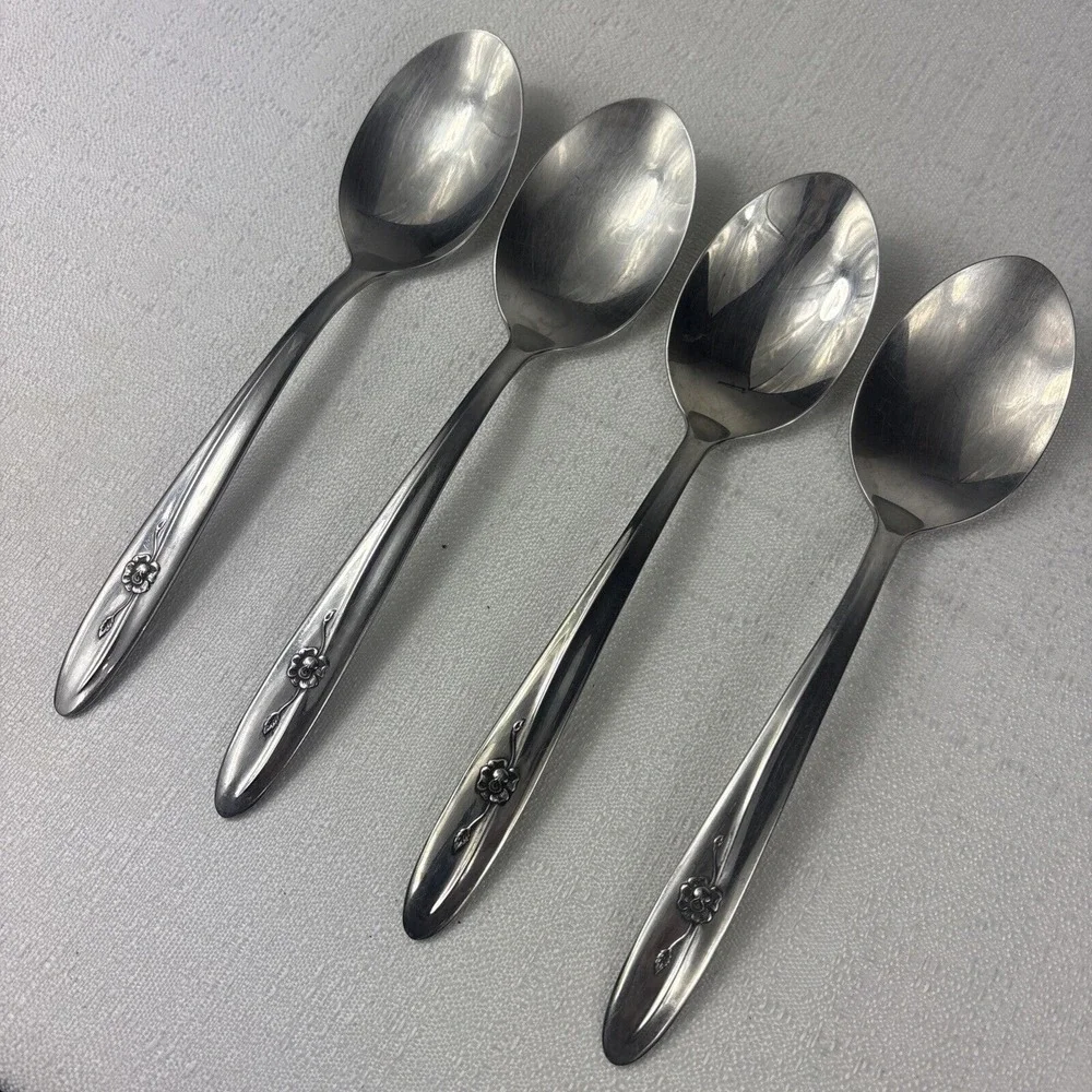 Sears Roebuck‎ Provincial Rose Stainless Soup Spoon 7 1/4